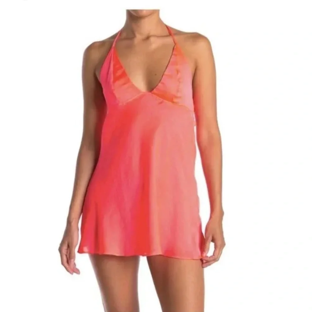 NEW Free People Intimately Hang on Halter pink party dress xsmall